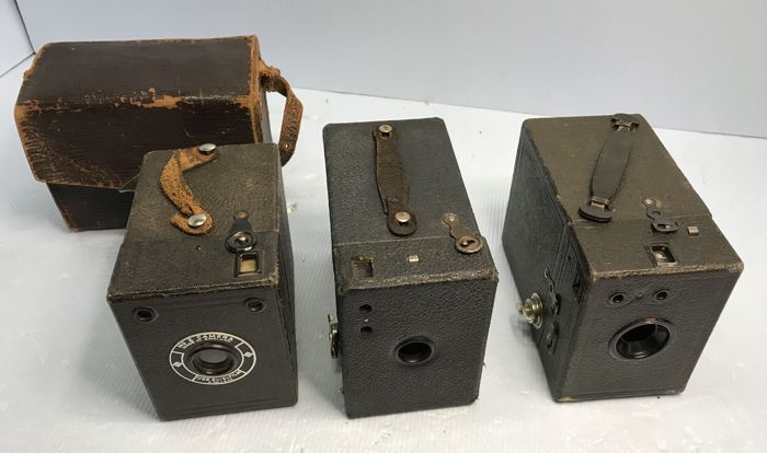 3 Câmaras antigas "boxcameras" vintage