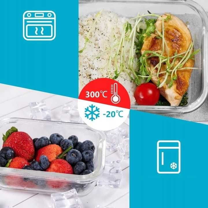 10 X Szklane Pojemniki Na Żywność Lunchbox Pudełko Przechowywania