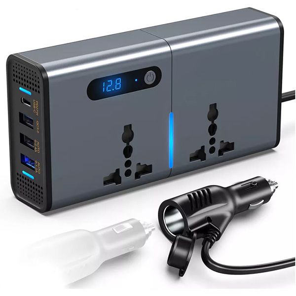 ТОП! Автомобільний Інвертор з Екраном Wondertech 7612S! Інвертор з USB