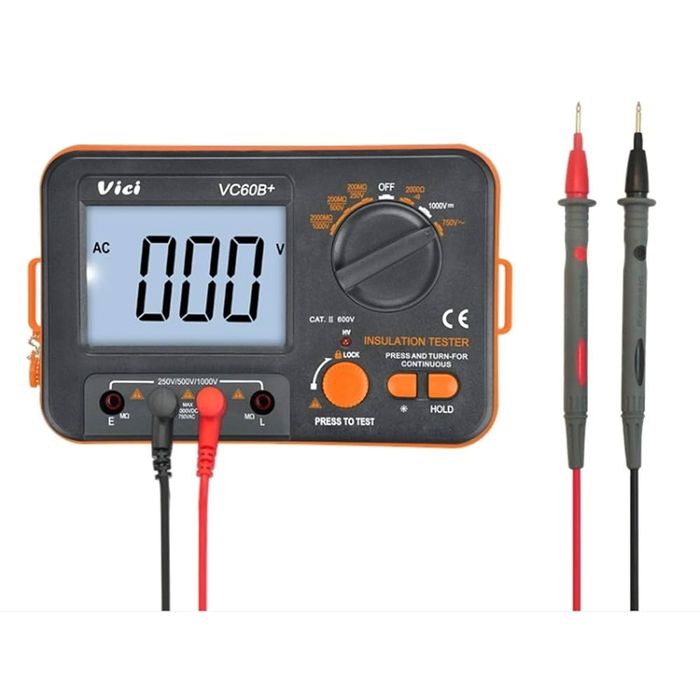 VC60B цифровий тестер опору ізоляціі DCV ACV  DC250/500/1000v AC750v