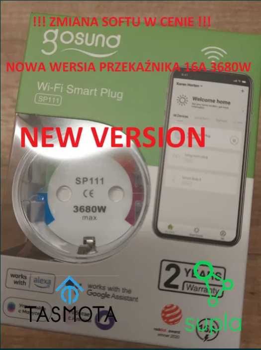 Gniazdko GOSUND SP111 Supla Tasmota - fotowoltaika 253V New wersja 16A