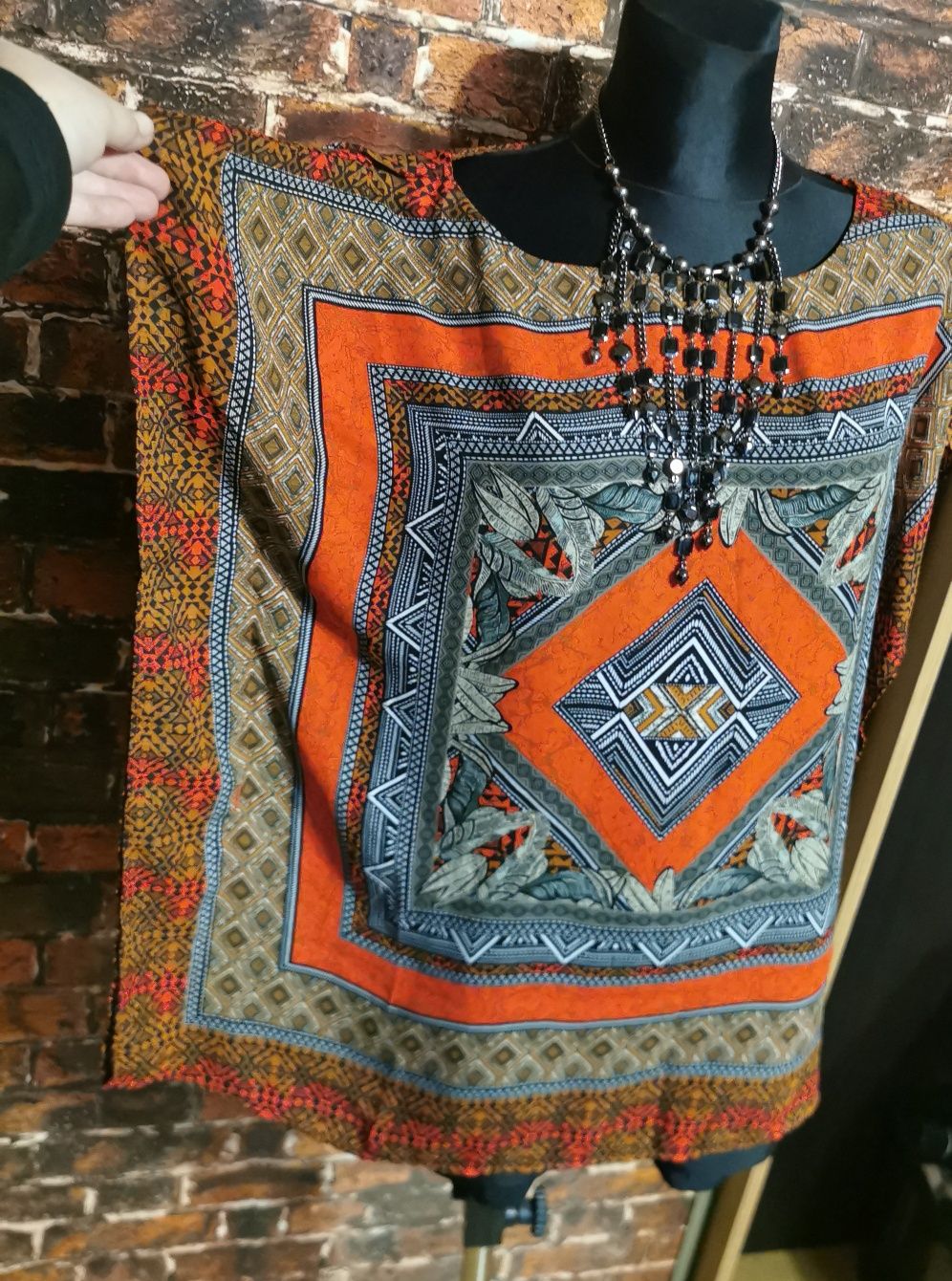 Sliczna bluzka ETNO BOHO czereona