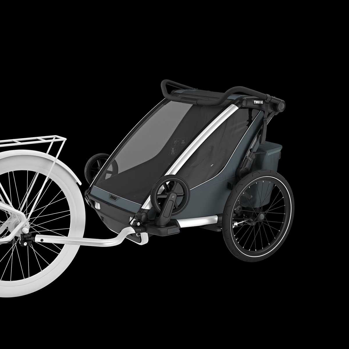 THULE CHARIOT CROSS 2 DOUBLE przyczepka rowerowa | Dark Slate