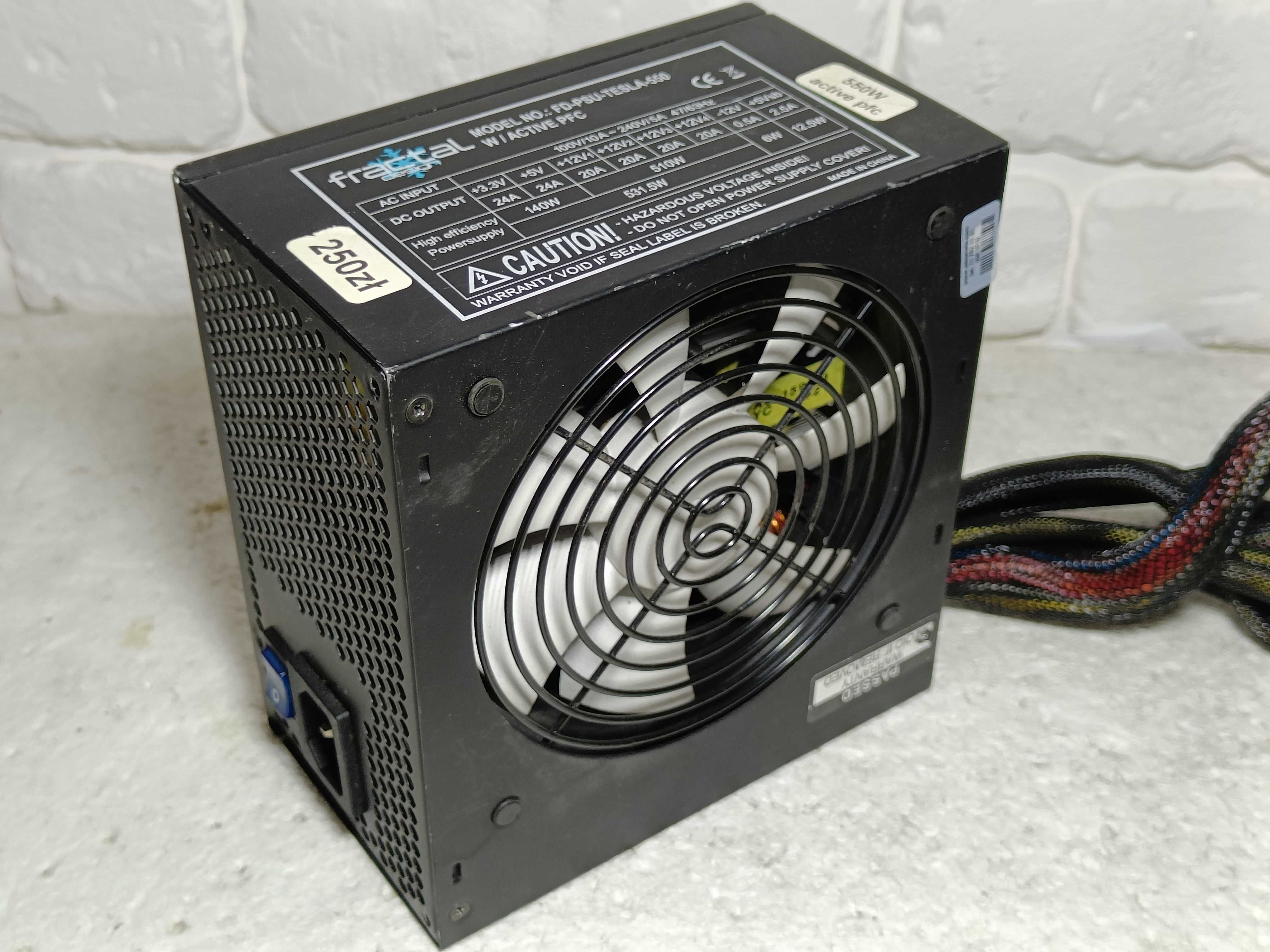 Блок живлення FRACTAL 550W 80 PLUS BRONZE 8+8pin GPU 8pin CPU