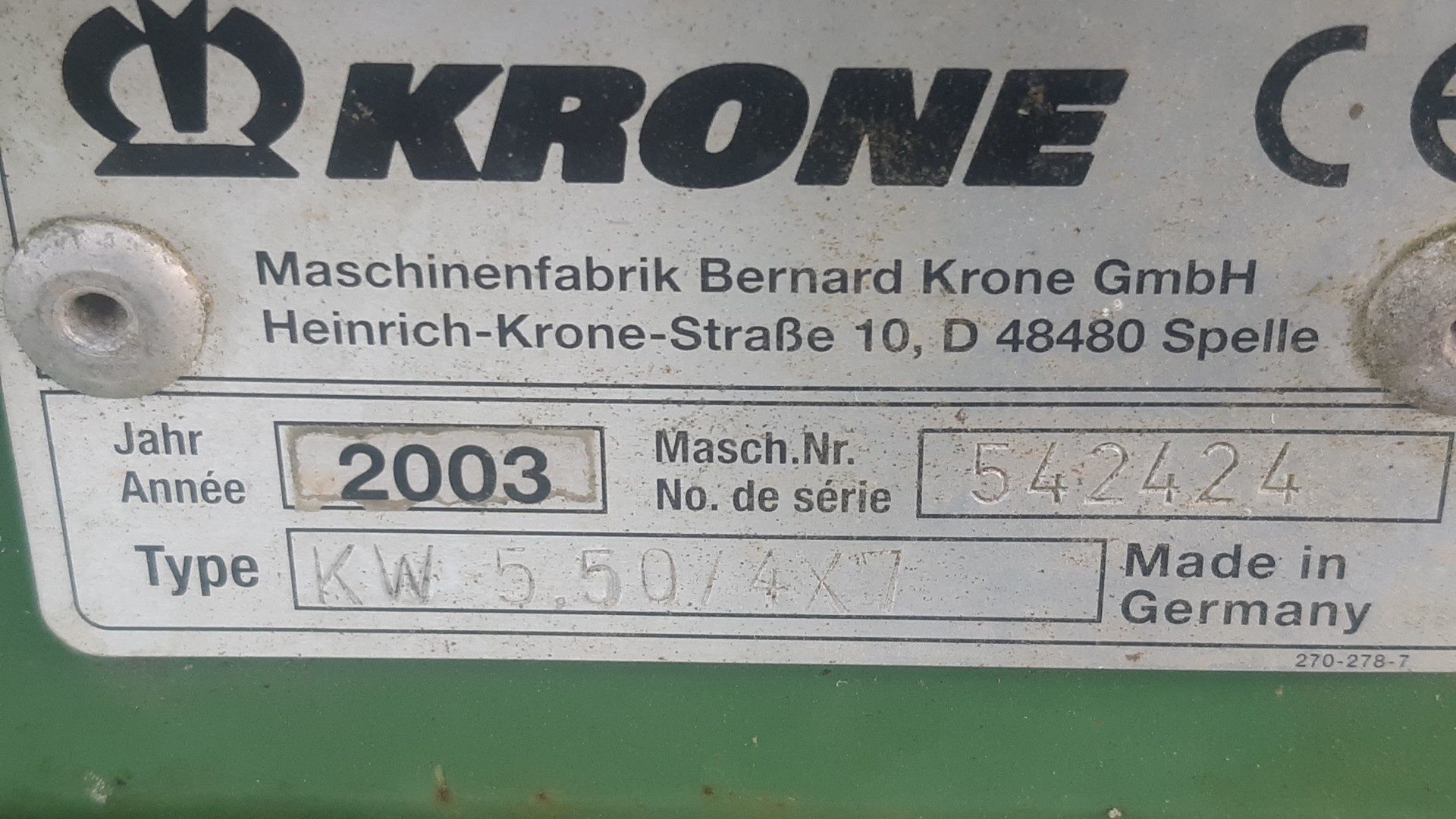 Przetrzasarka kuhn  krone