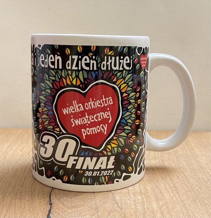 Kubek kolekcjonerski ceramiczny WOŚP 30 finał + czapka zimowa