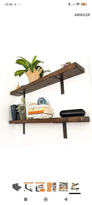 6 sztuk ściennych wsporników półkowych, wytrzymałe 30 cm