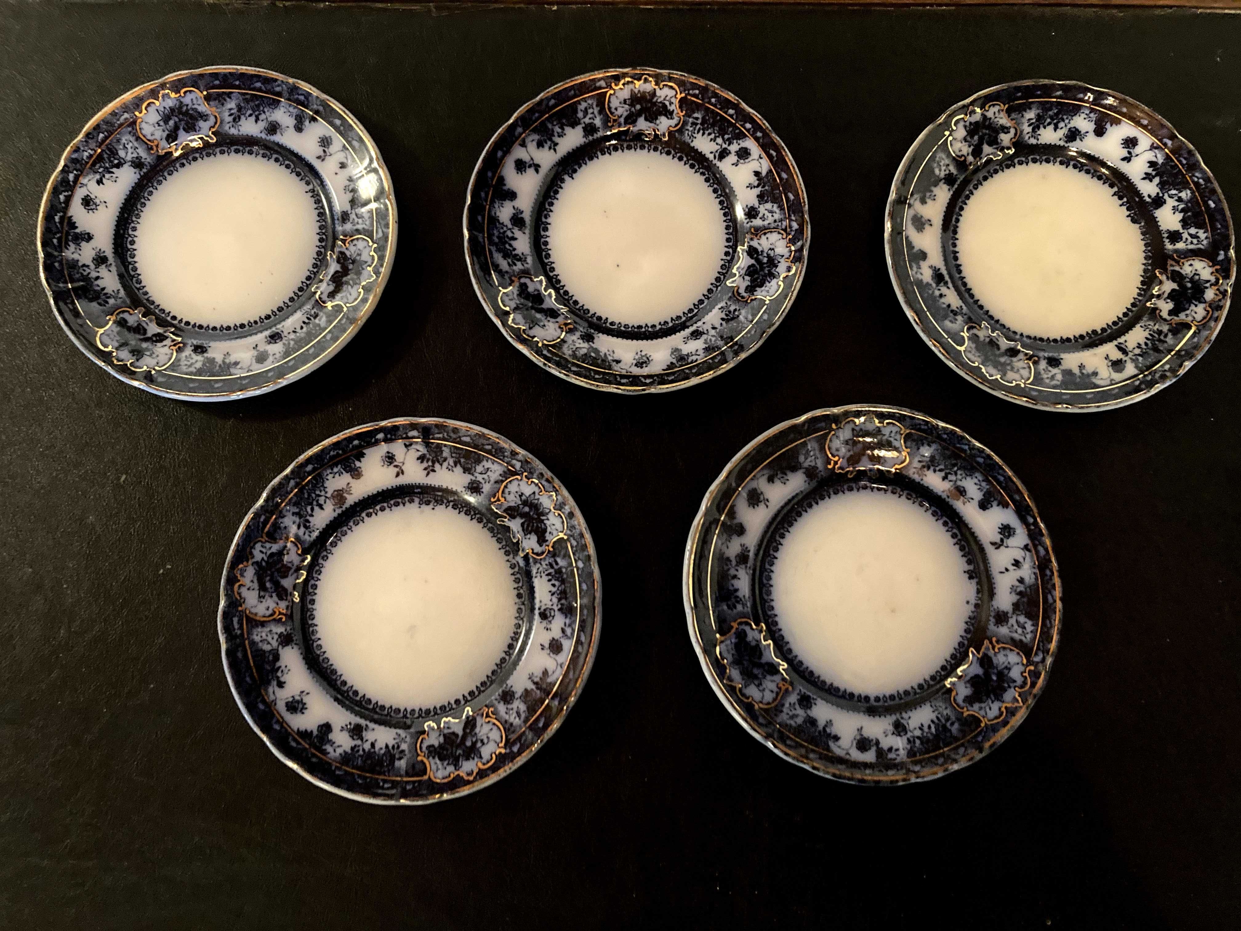Conjunto de 5 pratos de doce Fábrica de Louça de Sacavém