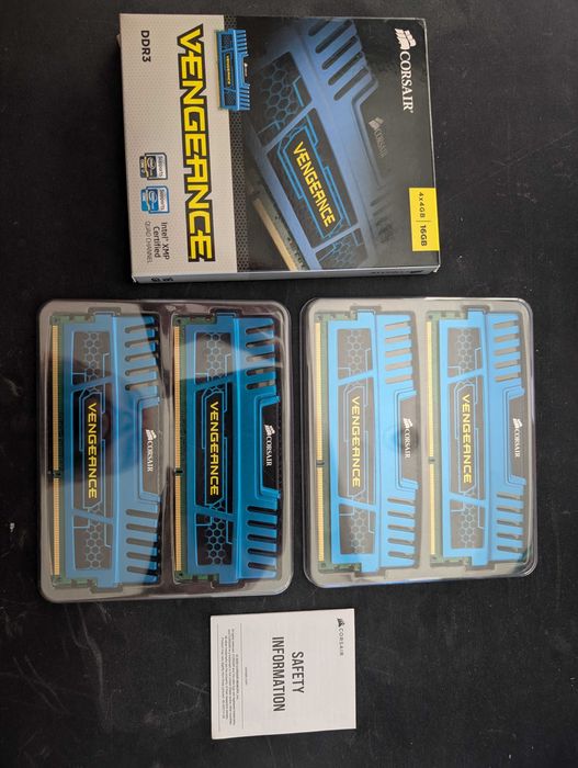 Corsair Vengeance DDR3 16GB (4x4gb) Stan kolekcjonerski