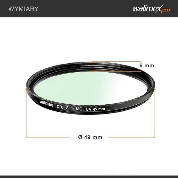 Filtr Fotograficzny, 49 mm, Walimex Pro Uv Slim