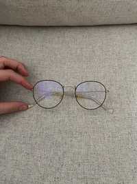 Okulary oprawki metalowe złote unisex vision express basic