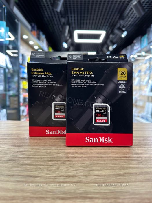 Карта пам'яті SanDisk Extreme PRO 128 GB SDXC UHS-I U3 V30