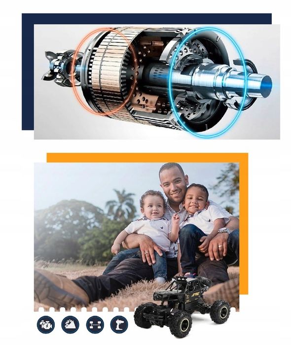 Samochód Zdalnie Sterowany Rc Na Pilot Terenowy Auto Autko 4x4 Off Roa