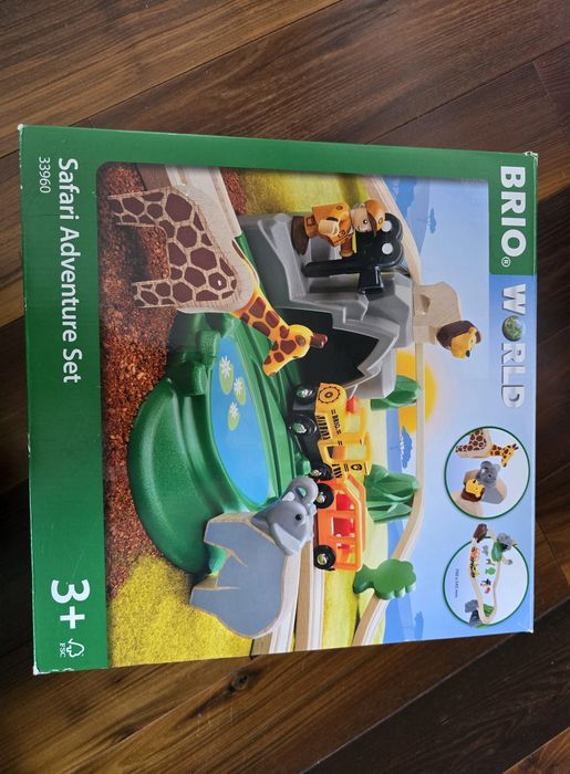 Brio, duży zestaw safari, drewniana kolejka, 3+, stan idealny.