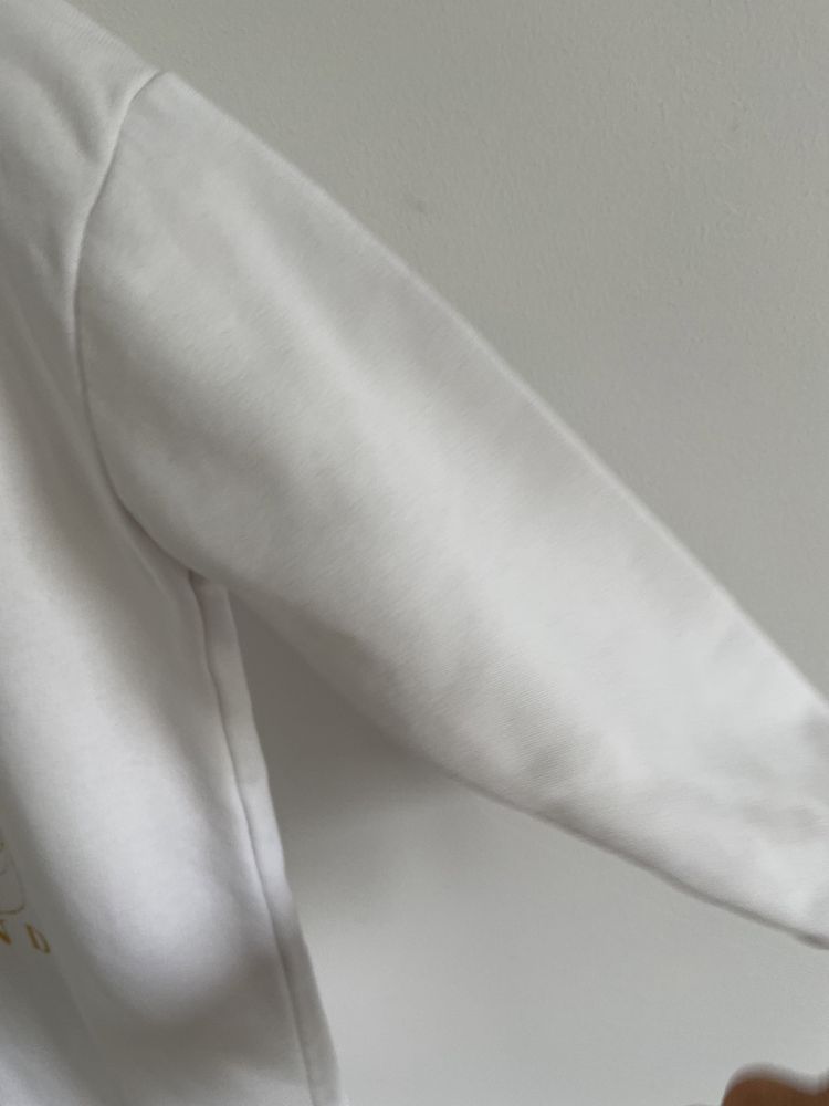 Sukienka bluza river island 92 biała różowo złota z kapturem