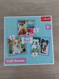 Puzzle Trefl, Pieski, 3+, 3 w 1