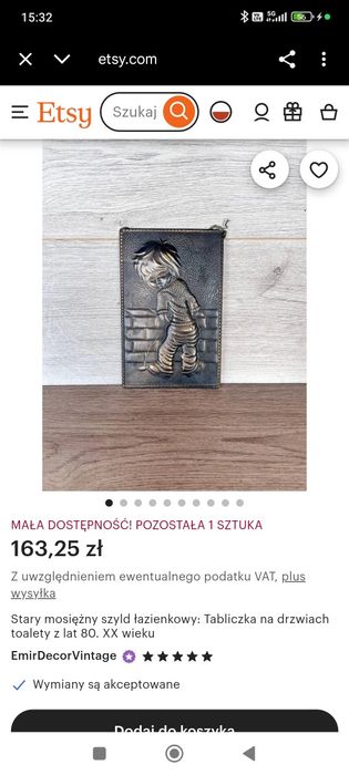 Tabliczka na drzwi prl wc