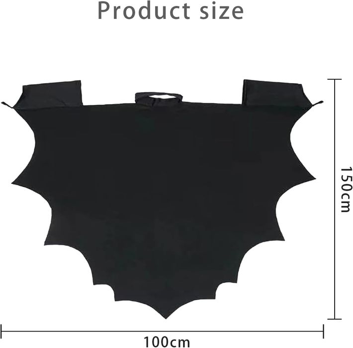 Elegancki Kostium Nietoperza z Peleryną i Maską dla Dorosłych 130Cm