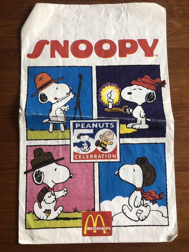 Torba papierowa McDonald’s Snoopy , 2000, unikat.