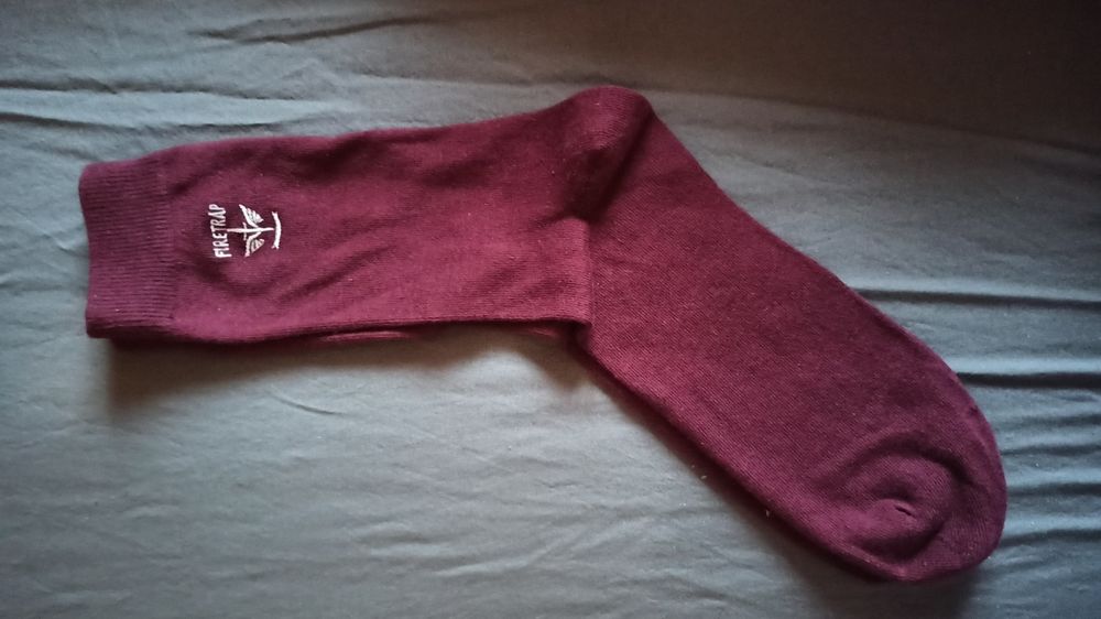 Skarpetki Firetrap bordowe 44-46 garniturowe gładkie