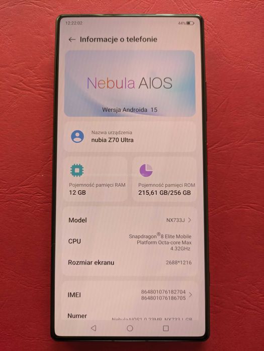 NUBIA Z70 ULTRA 5G 6,85" 12/256GB