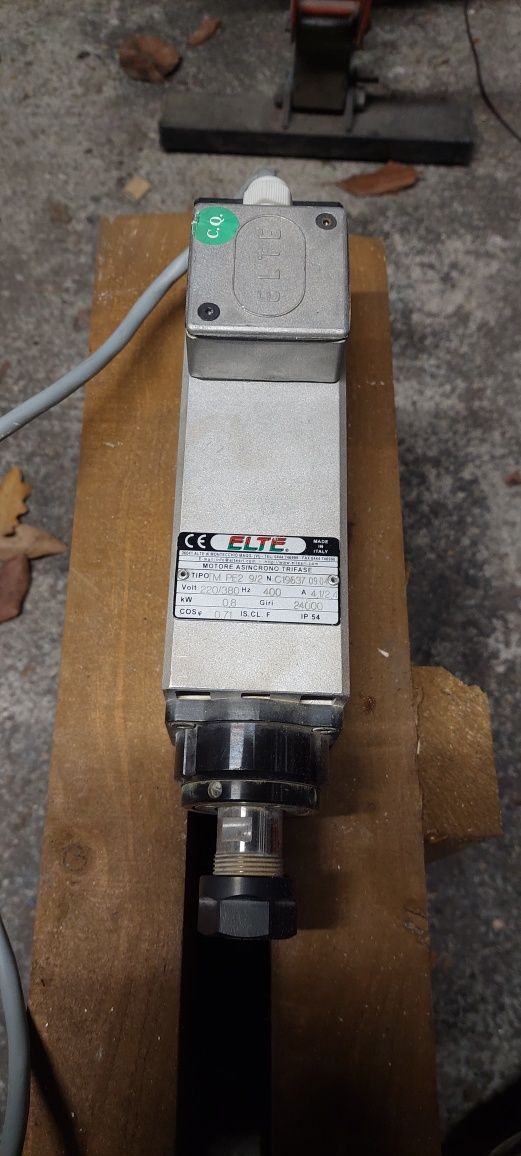 Wrzeciono ploter frezarka włoskie ELTE 0.8 kW. 24 tys obr. 230v