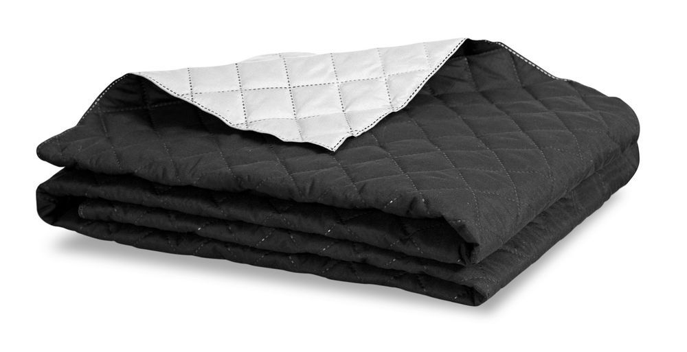 Narzuta Na Łóżko Pikowana Ultradźwiękowo 200X220 Cm Biało-Czarna