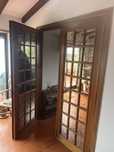 Portas de madeira com vidro antigo 197x70