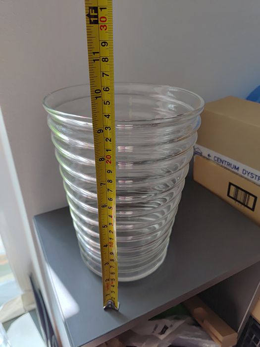 Szklany wazon duży szeroki