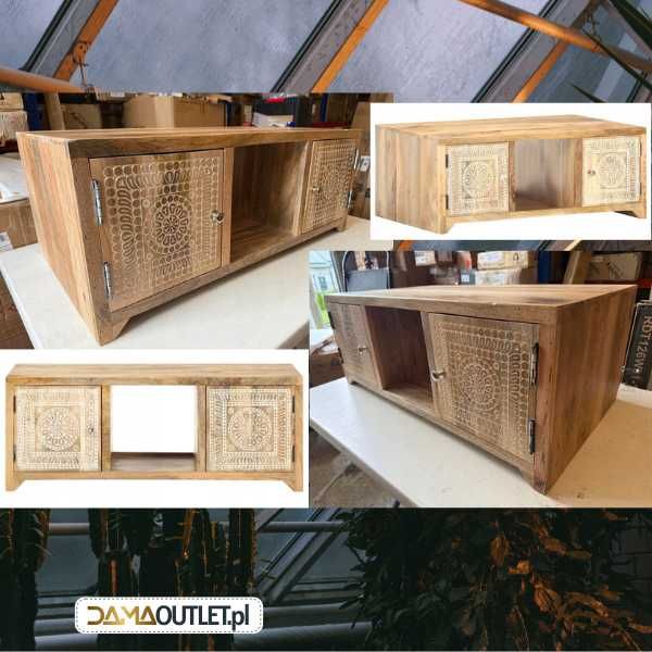 Stolik kawowy szafka RTV lite drewno MANGO meble DaMaOutlet.pl