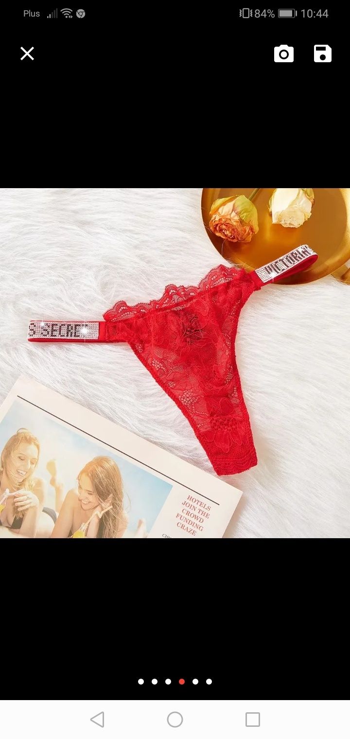 Stringi koronkowe L wzór Victoria's Secret