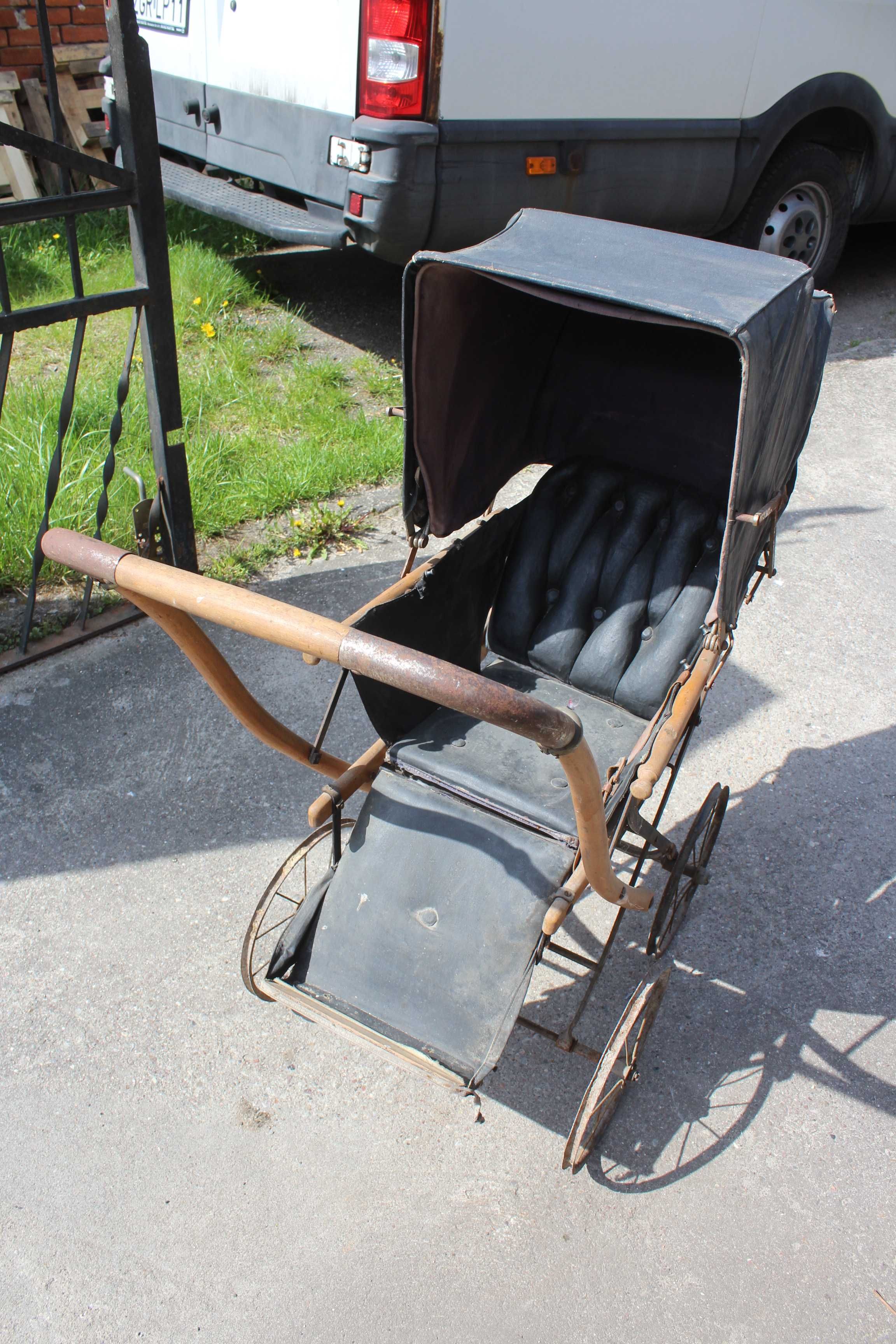 Stary przedwojenny wózek dziecięcy - Gryfino