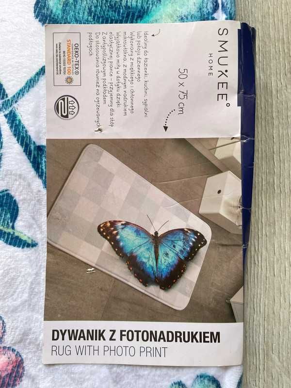 Dywan dywanik łazienkowy mata do łazienki 75 x 50 cm Smukee nowy