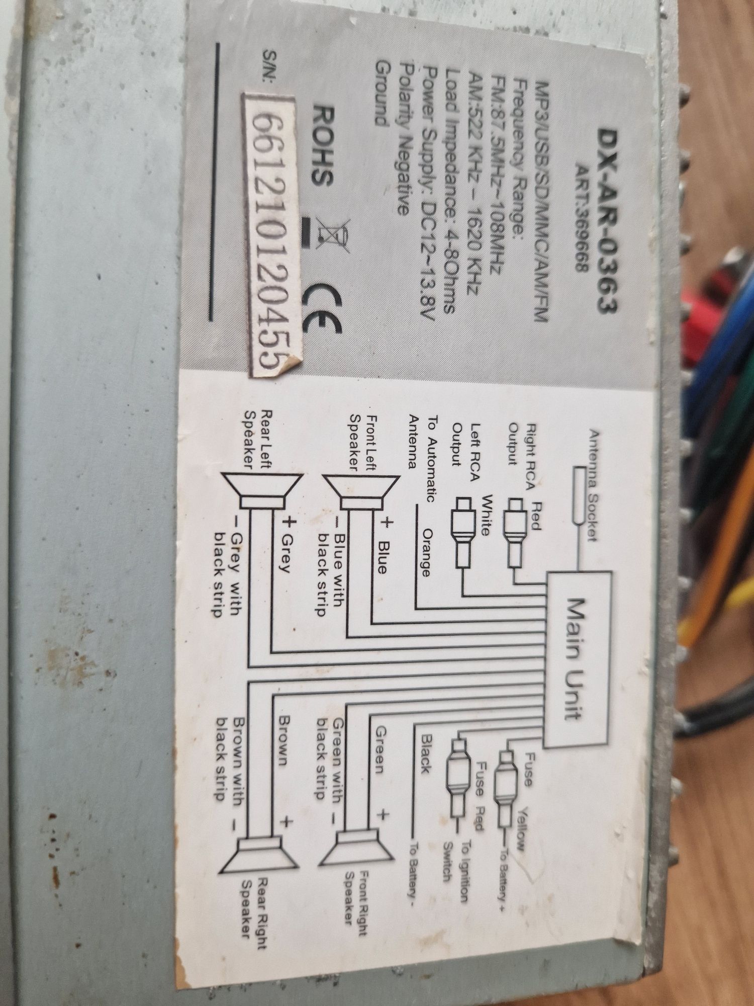 Radio samochodowe DX-AR-0363