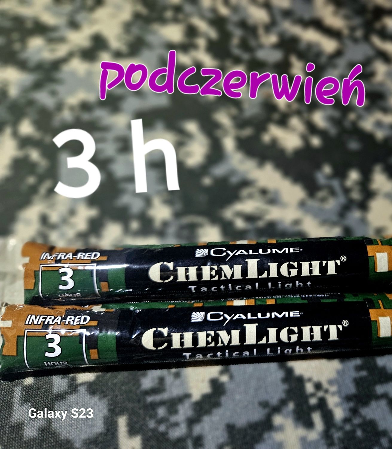 Światło chemiczne Cyalume ChemLight o średnicy 15 cm- 5 kolorów