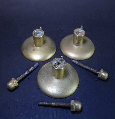 Антикварные ручки для мебели с крепление - латунь, сталь