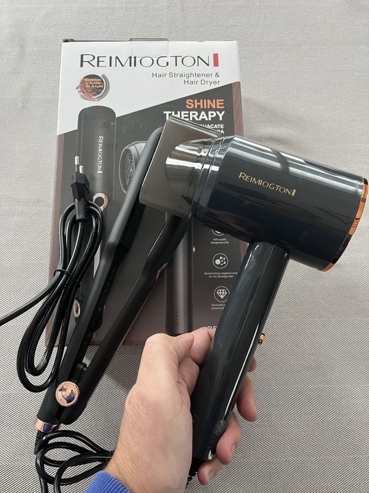 Zestaw suszarka plus prosownica do włosów 2w1