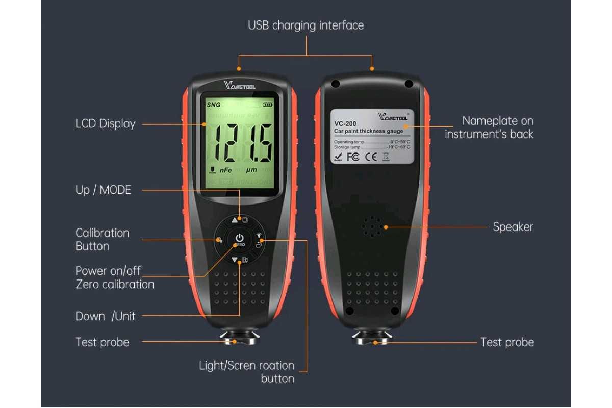 Толщиномер профессиональный vc200