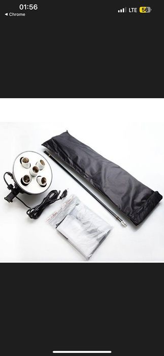 Софтбокс 60х90см.Prolighting (на 5 ламп Е27, + Стійка 2.2м)