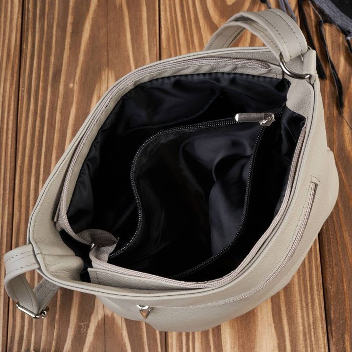 torebeczka damska skórzana listonoszka szara paolo peruzzi z-53-gr