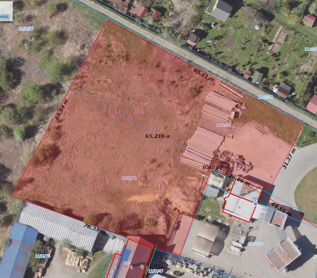 Wynajmę plac pod  parking, usługi, produkcja, skład budowlany magazyn