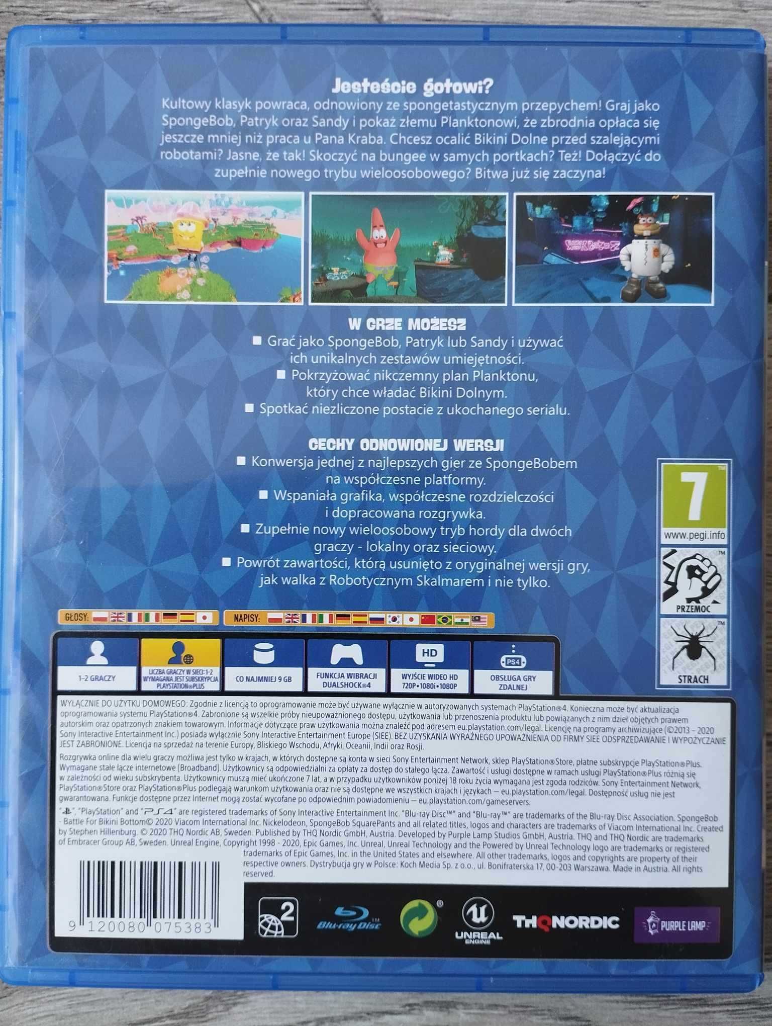 Gra Spongebob Battle for Bikini Bottom Rehydrated PS4/PS5 Playstation