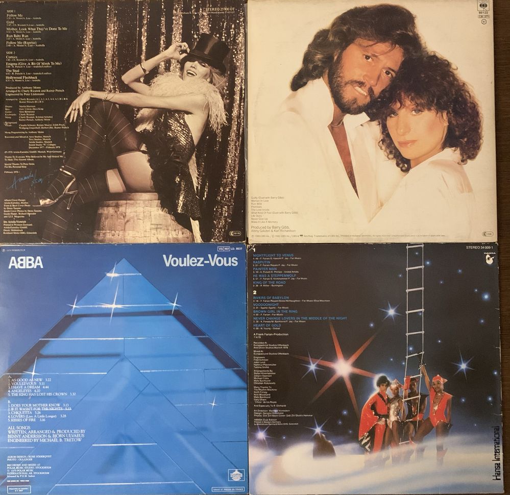 Винил/ пластинка Amanda Lear, BoneyM,  Barbra Strisand, ABBA