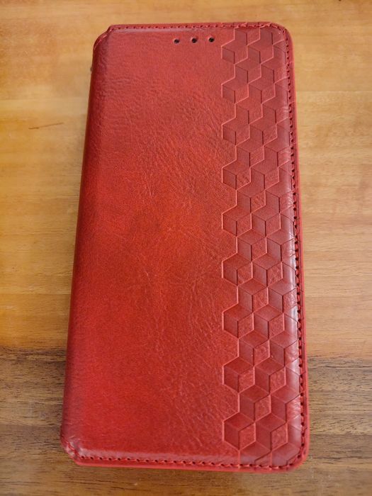 Etui do Fairphone 5 - Cubic Grid Pressed Magnetic (Red)