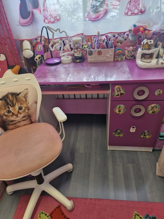 Biurko dziecięce Minnie, biurko z krzesłem