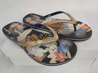 Klapki japonki PEPE JEANS granat kwiaty 37