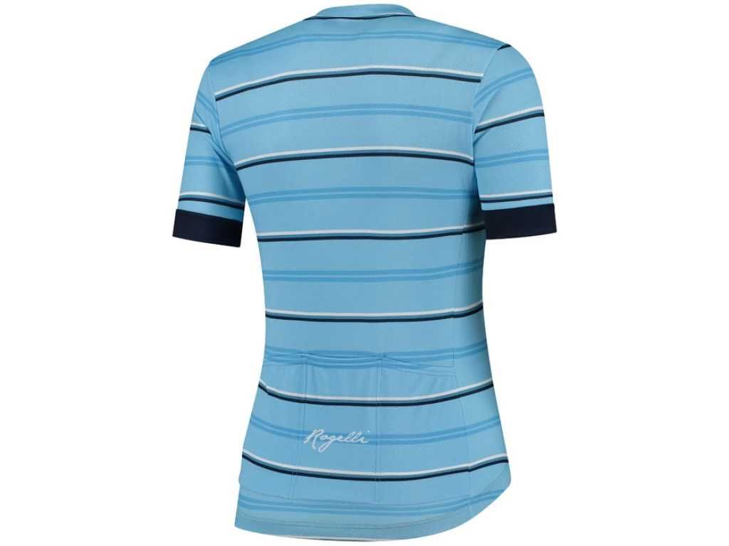 Damska koszulka rowerowa Rogelli STRIPE z krótkim rękawem XL