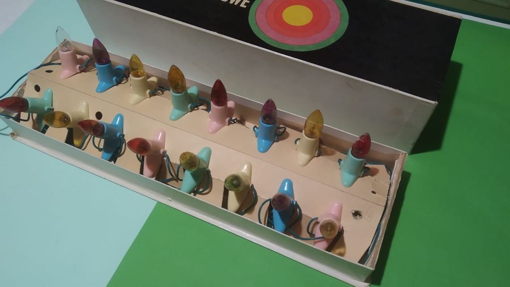 lampki choinkowe retro z PRL-u