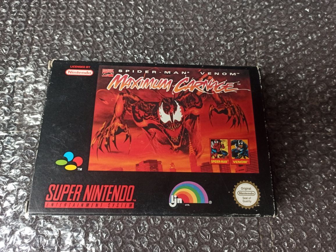 Snes Pal Spider-Man Maximum Carnage bardzo dobry stan. W pełni sprawna