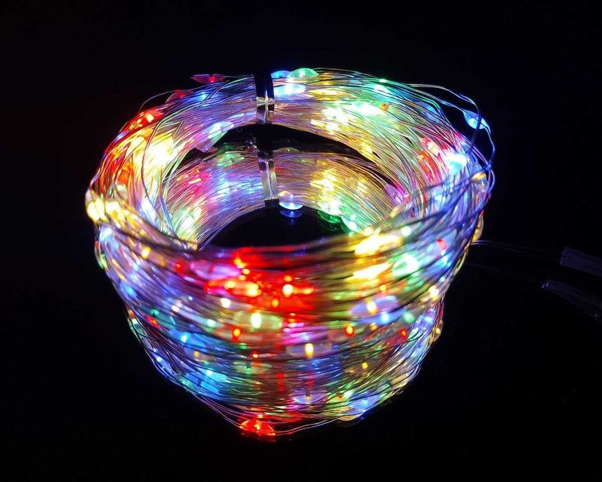 Гірлянда від USB "світлодіодні краплі" 20м, 200LED, кольори в ассорт.